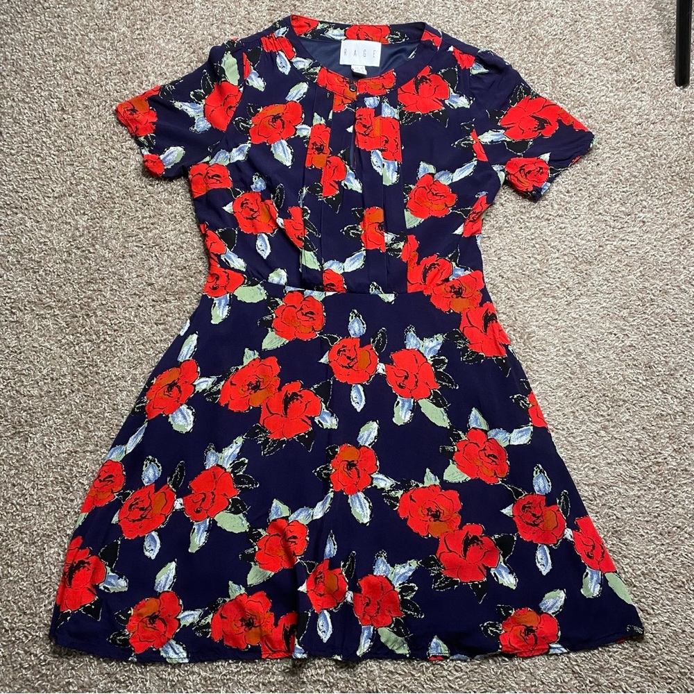 ASOS Rage Printed Tea Dress US 8 UK 12